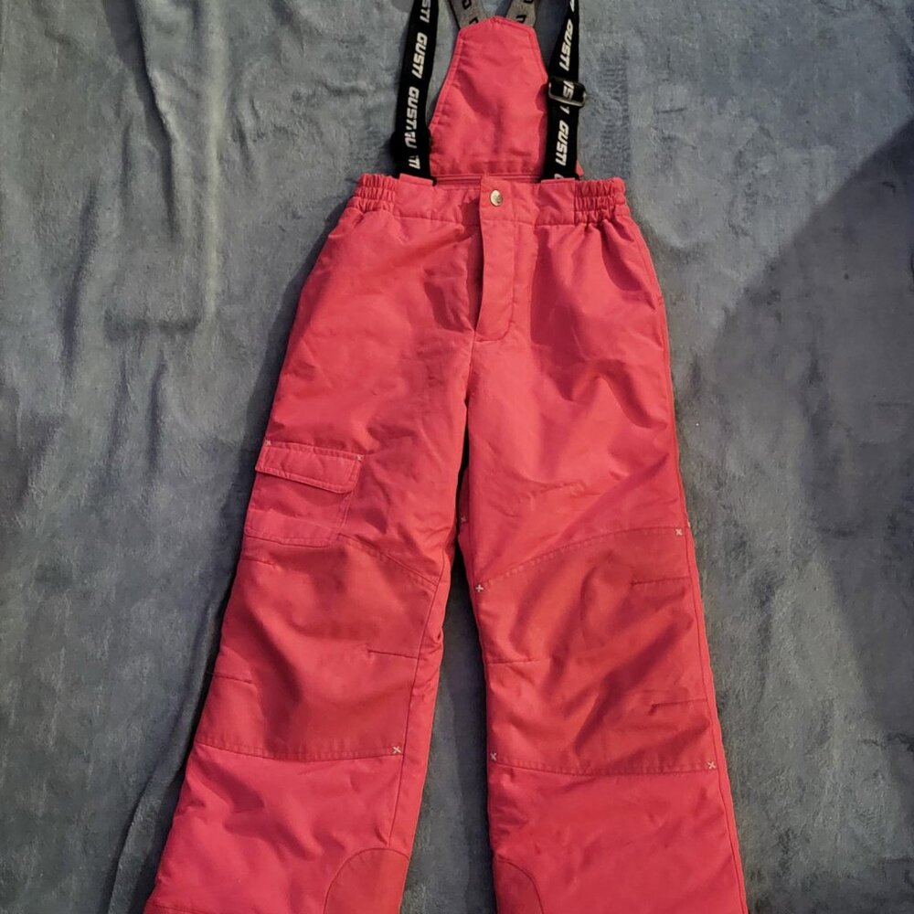 BAsically NEW GUSTI pink full wear strap ski pants Size 7.